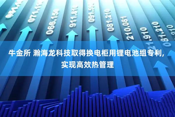 牛金所 瀚海龙科技取得换电柜用锂电池组专利, 实现高效热管理