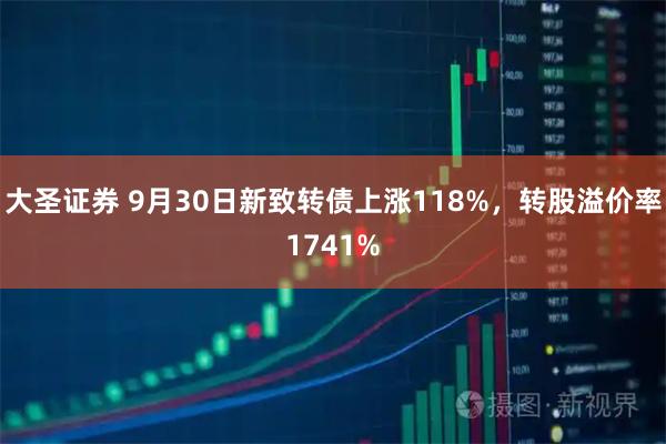 大圣证券 9月30日新致转债上涨118%，转股溢价率1741%